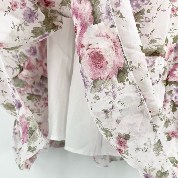 Shein Curve 2XL Floral Cottagecore Flutter Sleeve Maxi Dress - Picture 6 of 9